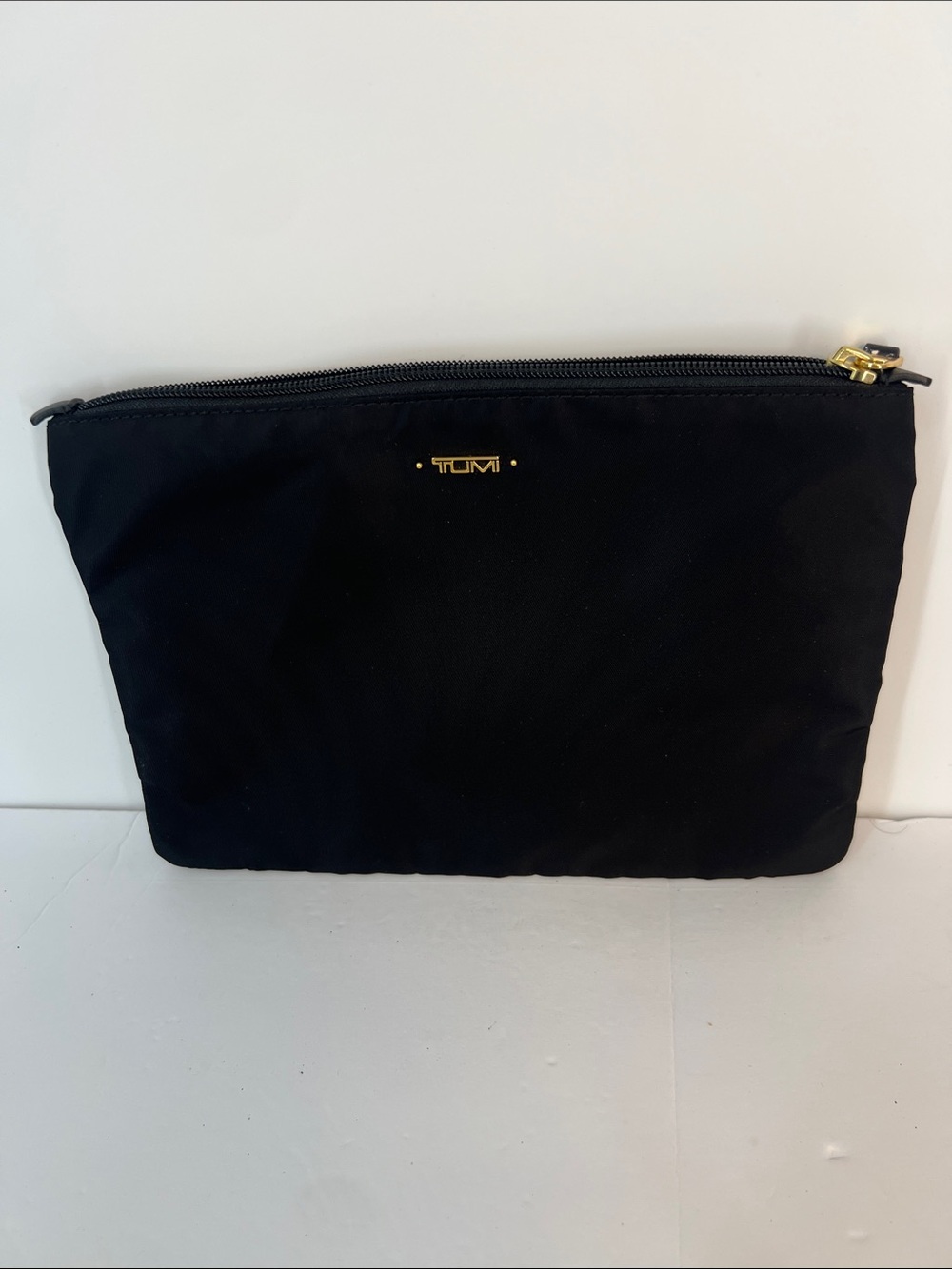 TUMI Black Nylon Zip Pouch